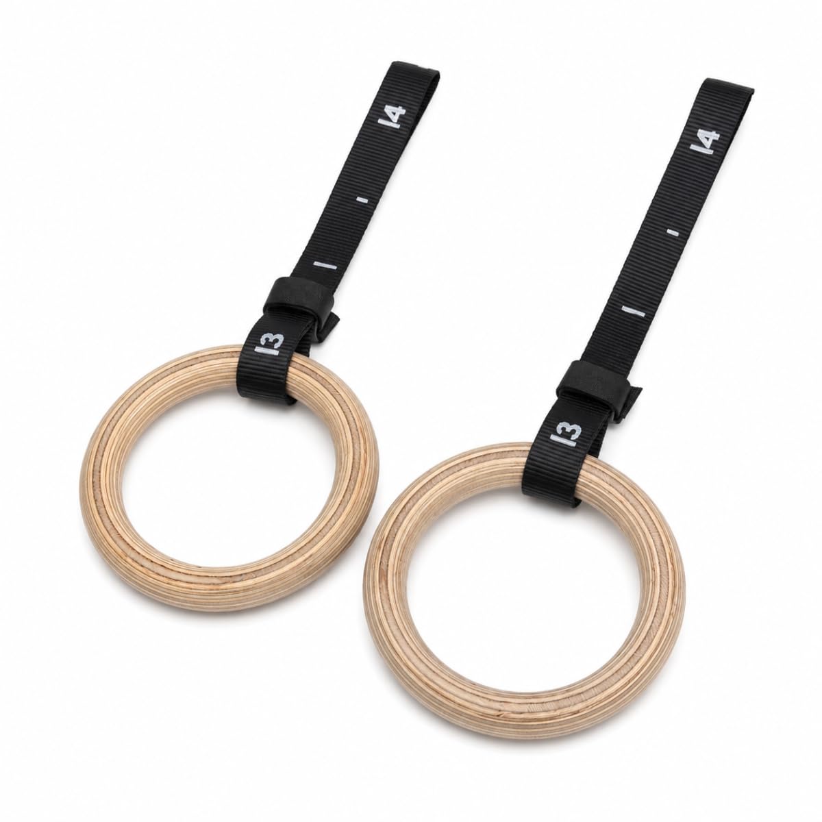 Toorx - Anelli Coppia anelli da ginnastica in legno di faggio con cinghie nylon regolabili