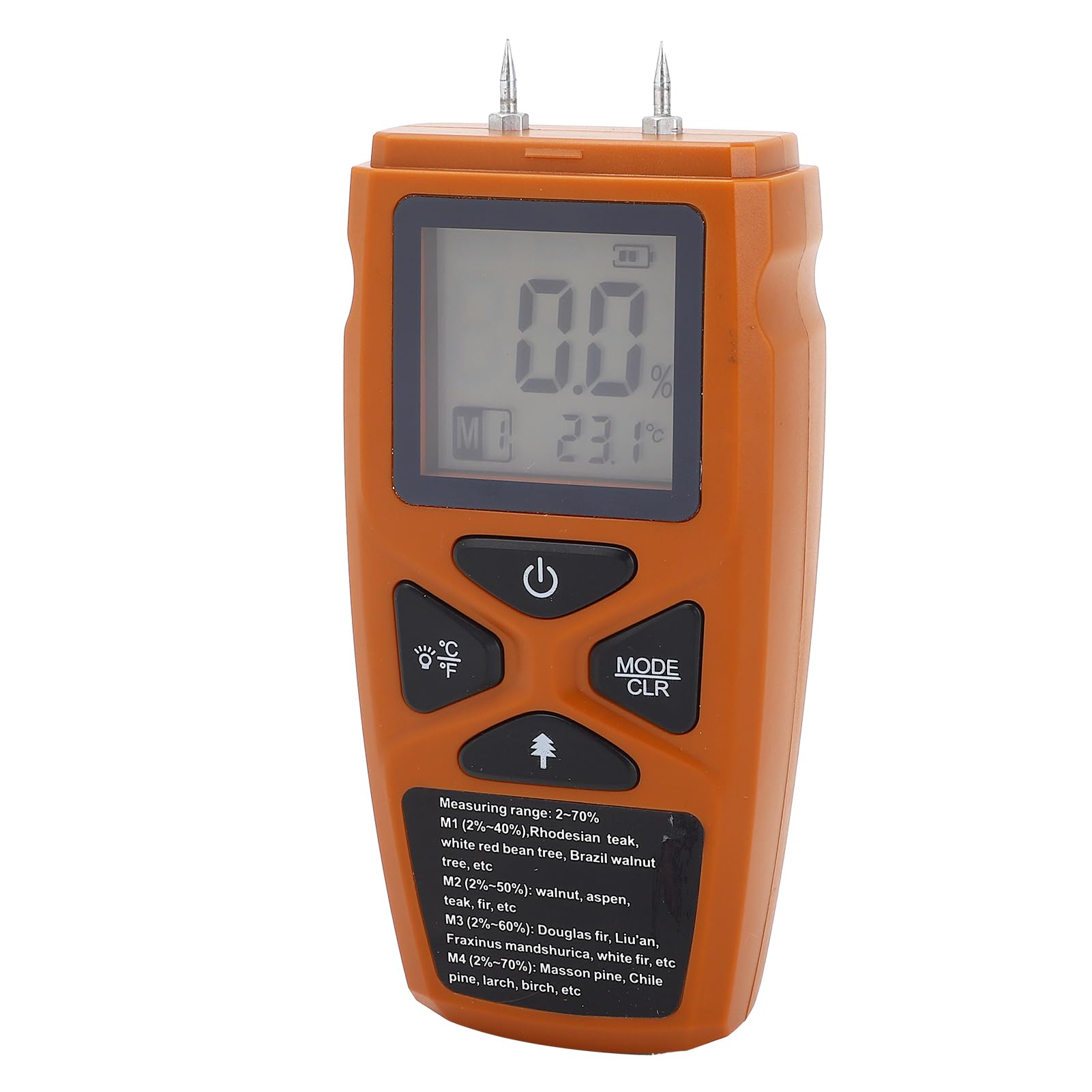 Wood Moistures Meter, Digital Moistures Detector Moistures Tester with Backlit Screen, Wood Water Meter Content Tester Detector Humidity Tester, Water Leak Detector for Wood