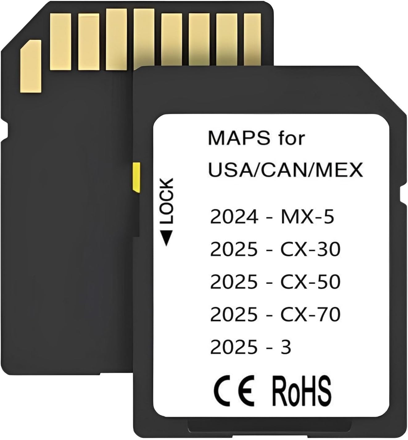 2025 2026 Latest Navigation sd Card Memory Compatible with Mazda 2024-2026-MX-5, 2025 2026 CX-30, 2025 2026 CX-50,2025 2026 CX-50 Hybrid,2025 2026 CX-70, 2025 2026-Maz*da 3 (Ceypec-04)