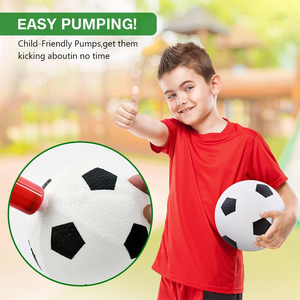 PROBEROS® Cotton Football Goals Kit Set of 2Pcs, Goal Target Nets DIY Assembly Small Outdoor Game with Inflatable Ball Toy & Manual Pump Indoor & Outdoor, Black - Image 5 thumbnail
