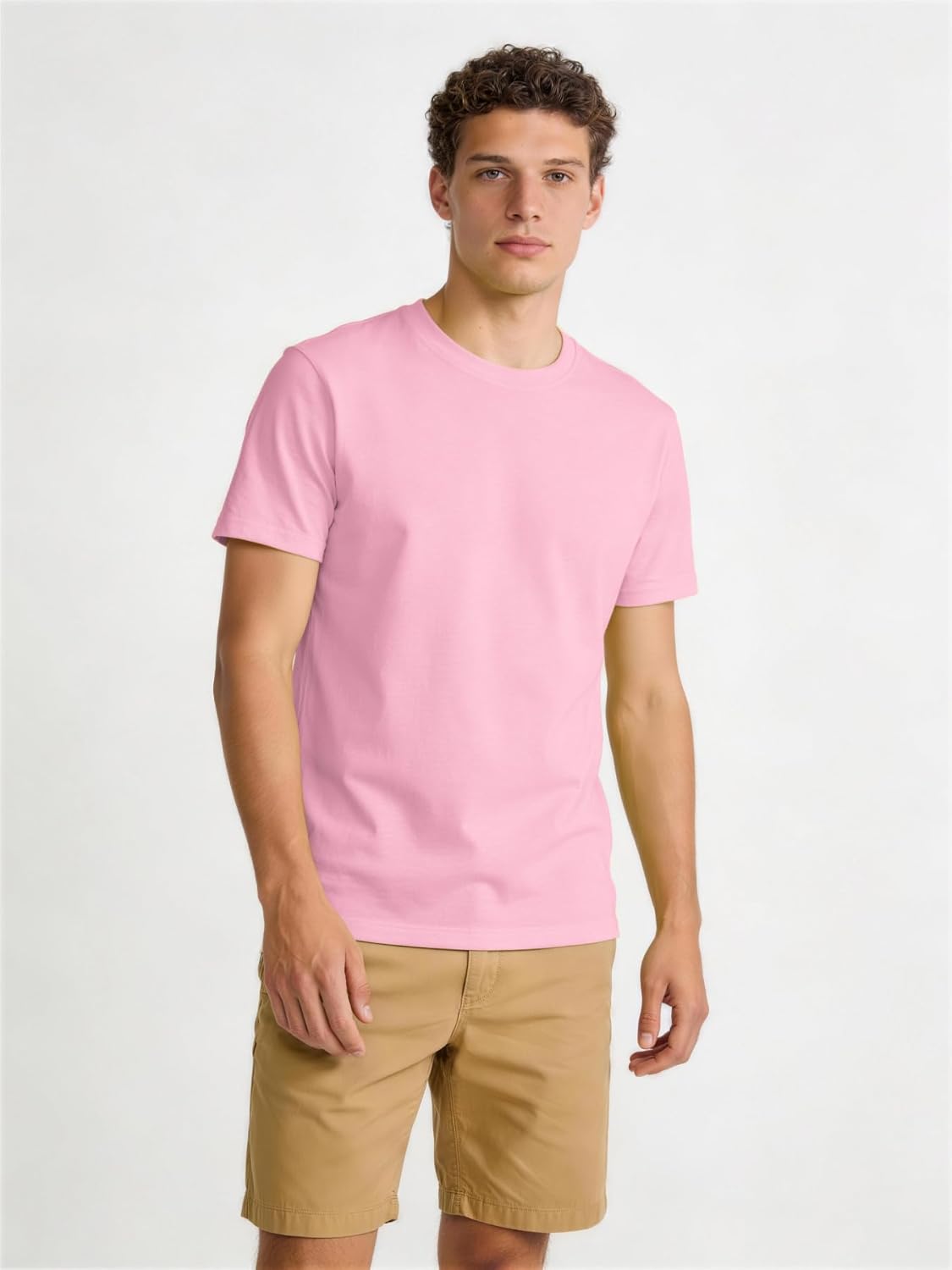 Crewneck Tshirts Men, Plain T Shirts Relaxed Fit, Basic Tees Soft - Image 2