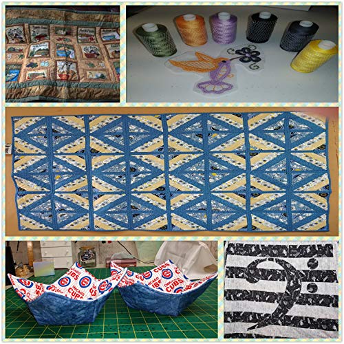 image for Simthread 12 Multi Colors All Purposes Cotton Quilting Thread 50s/3 Th