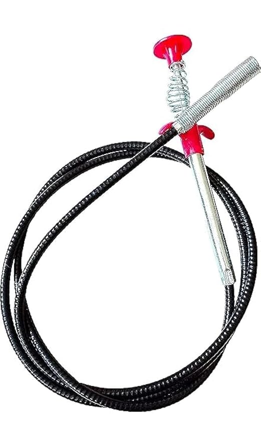 Stainless Steel Drain Pipe Cleaning Spring Stick - Hair Catching Claw Wire, Sink Tub Dredge Remover, Sewer Basin Cleaner Tool (160 cm)