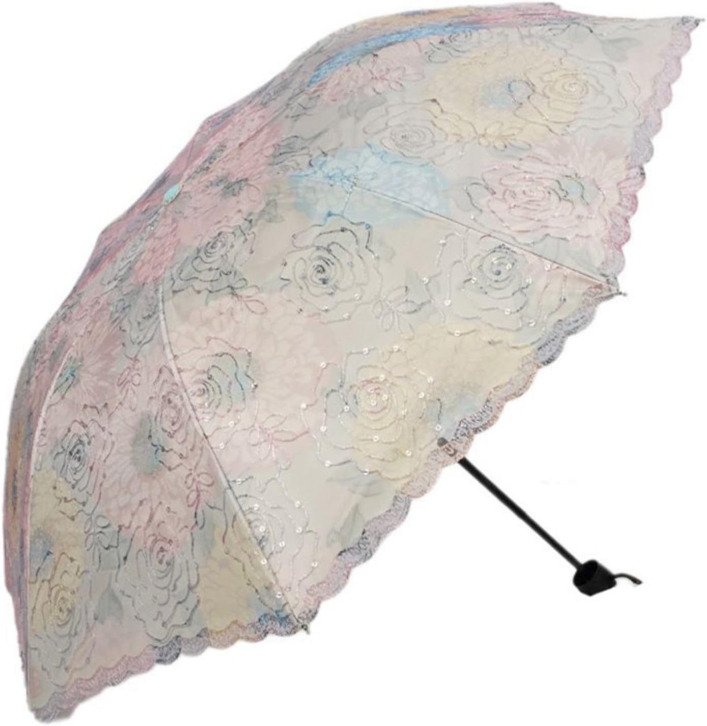 Honeystore Handmade Embroidery Lace Princess Parasol Wedding Decorative Umbrella