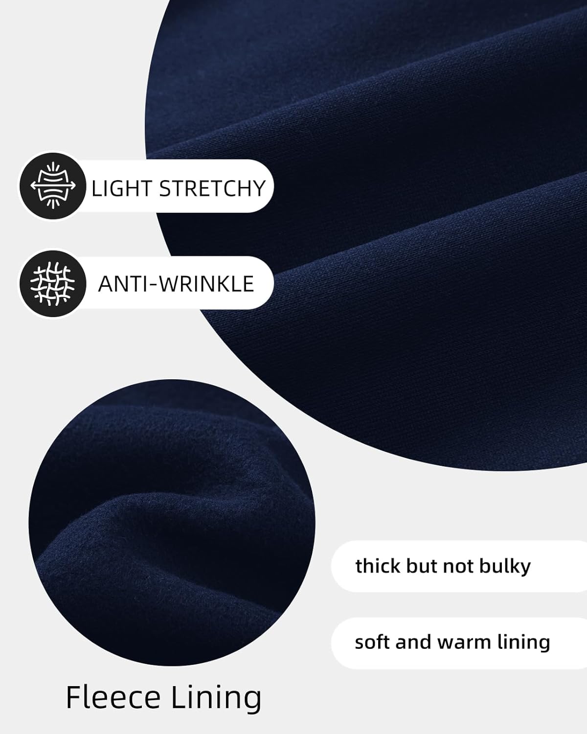 BUXKR Men's Baggy Sweatpants Wide Leg Sweat Pants Fleece Lounge Cotton Loose Elastic Drawstring Waist Pants with Pockets - Image 7