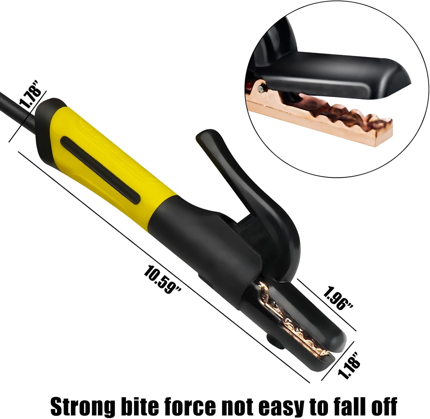 600A Welding Stinger Electrode Holder with Lead & Ground Clamp, 9.8FT Stick Welding Rod Holder, DINSE 10-25/35-50 for MMA ARC Welders