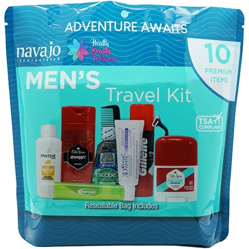 10 Piece Resealable Men's Travel Kit