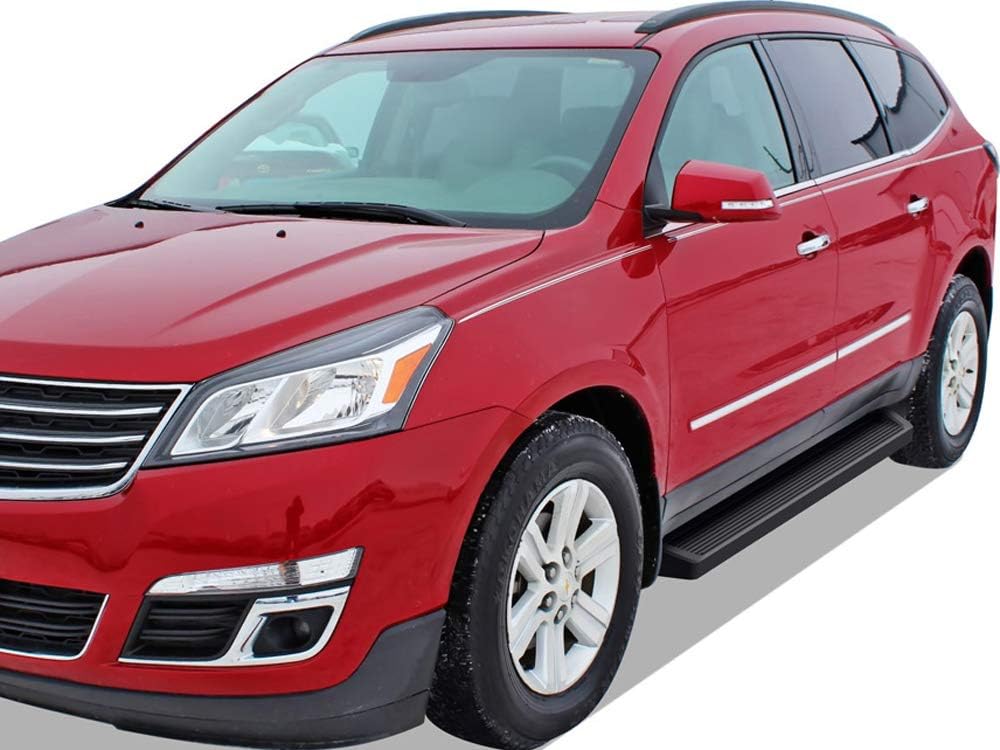 HD Ridez Running Board 6" Black Compatible with Chevy Traverse 2007-2017 & Buick Enclave 2007-2009 (Exclude Denali) (Side Steps Side Bars)