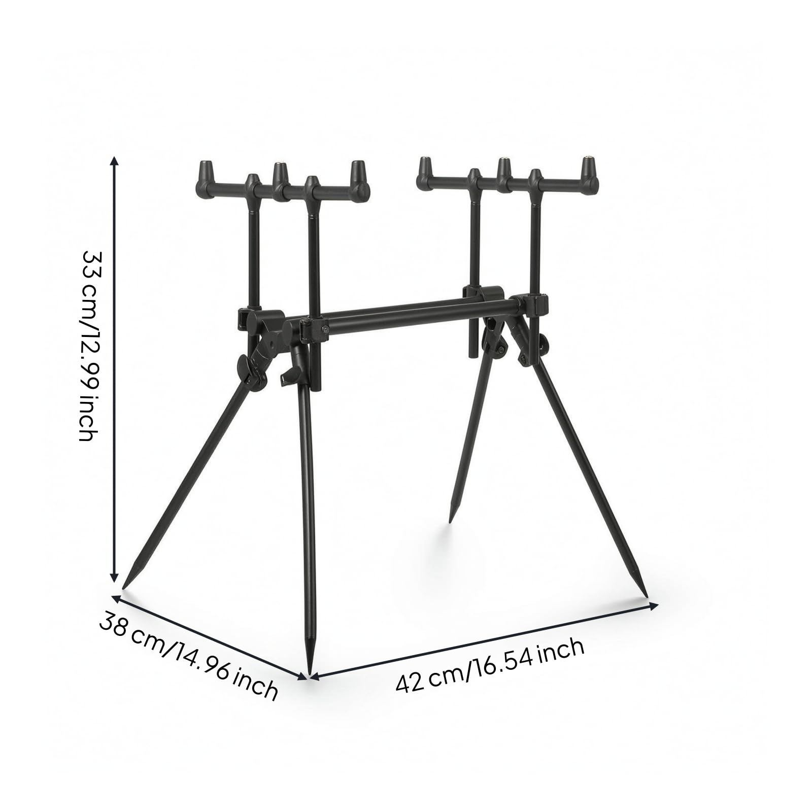predolo Support Canne à Pêche Métallique Support Canne avec Pique Terre Compact pour Berge