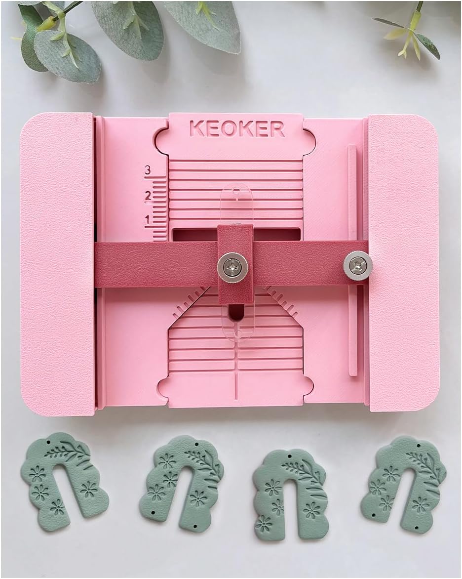 Keoker Polymer Clay Earring Hole Drill Guide, Earring Drill Guide, Polymer Clay Tools