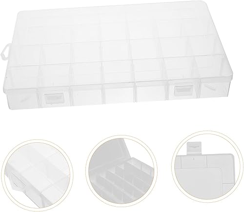 Miniatura 4 de EXCEART Organizador de almacenamiento de joyas Organizador de joyas Contenedor de plástico transparente Equipo de pesca Caja de almacenamiento Caja