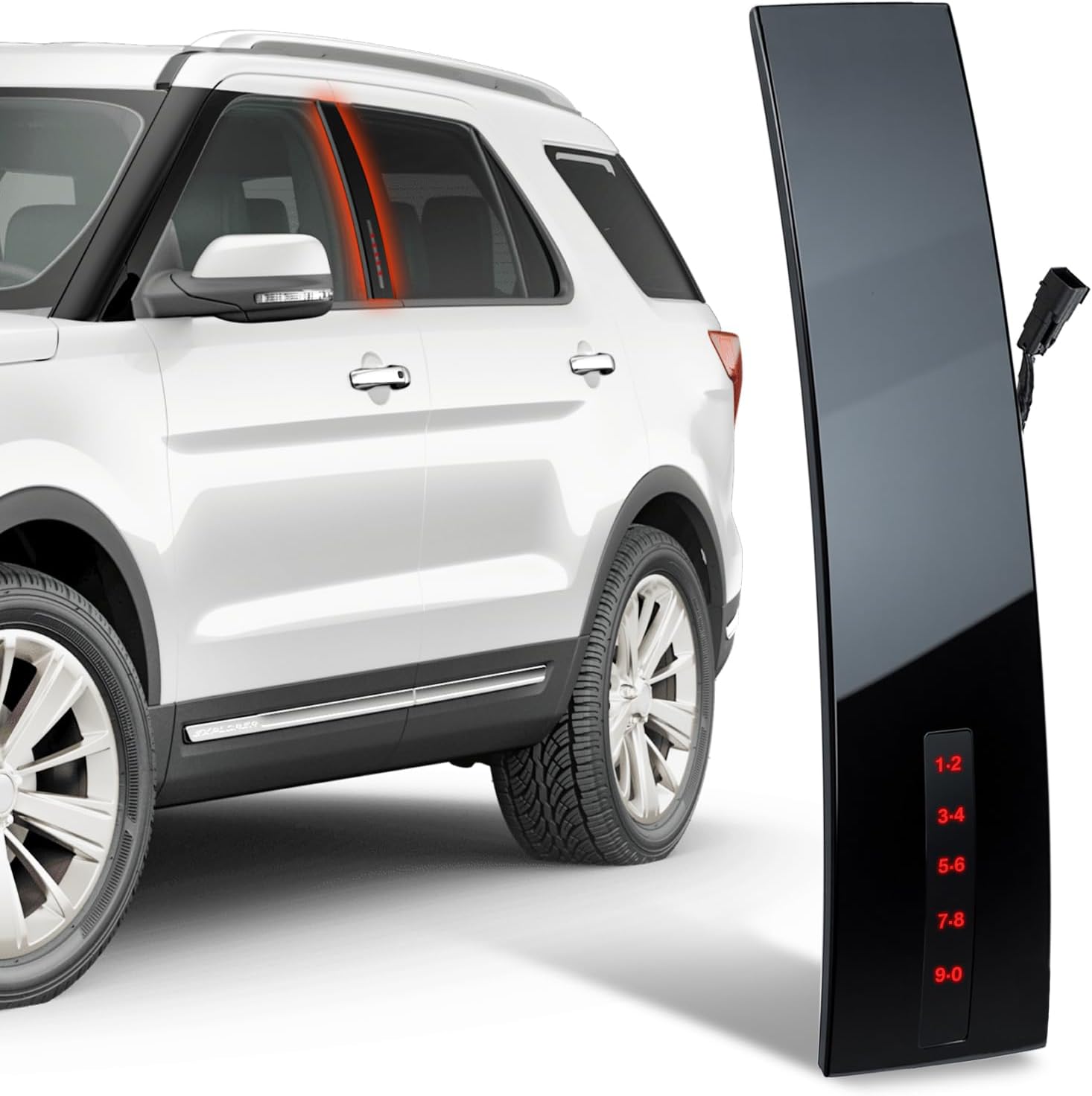 Front Door Keyless Entry Keypad B Pillar Trim Molding Panel LH Driver Replacement Fit for Ford Explorer 2011-2019 Replaces DB5Z-7820555-AC DB5Z-7820555-AB DB5Z-7820555-AA BB5Z-7820555-AA