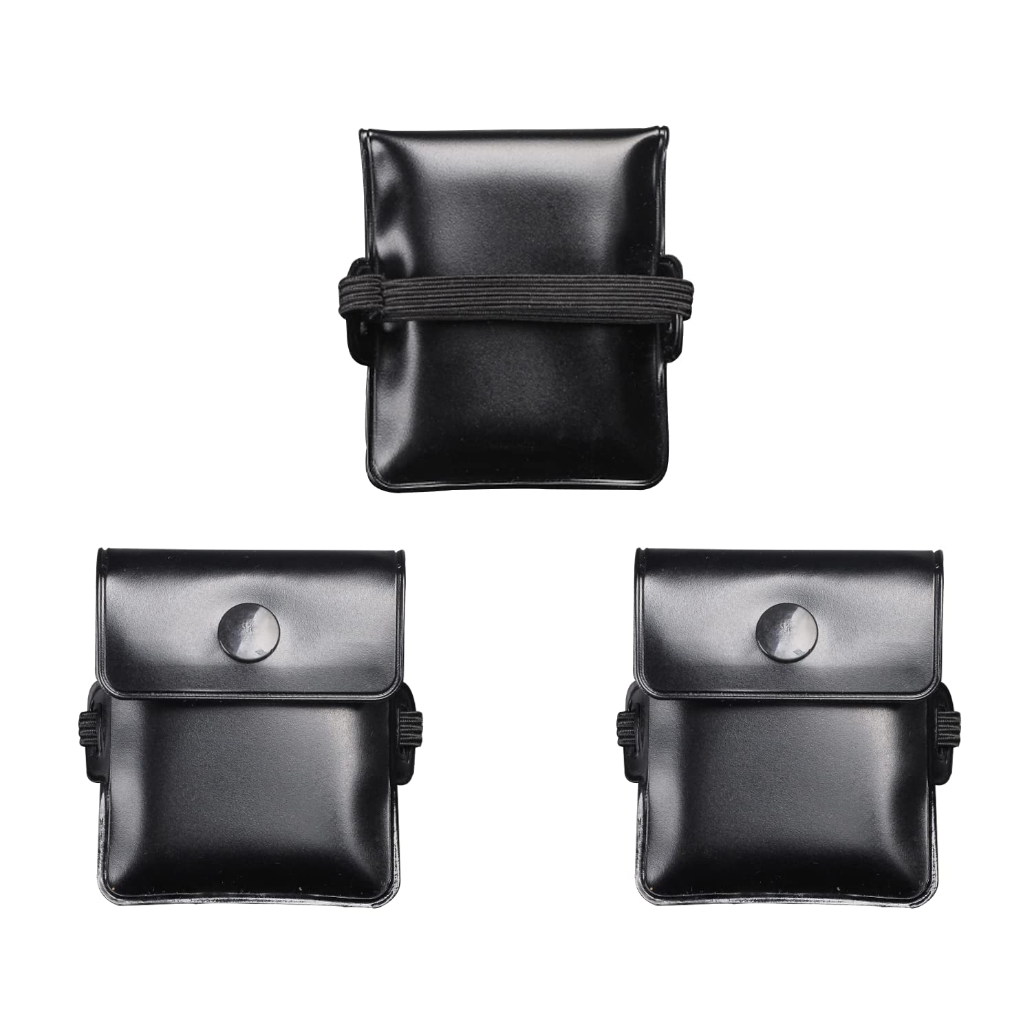 YIUWLMN 3Pcs Ashtray Pouch, Pocket Ashtrays Elastic Band At the Back, Portable Ashtray Suitable for Travel, Office, Home, and Other Places to Use