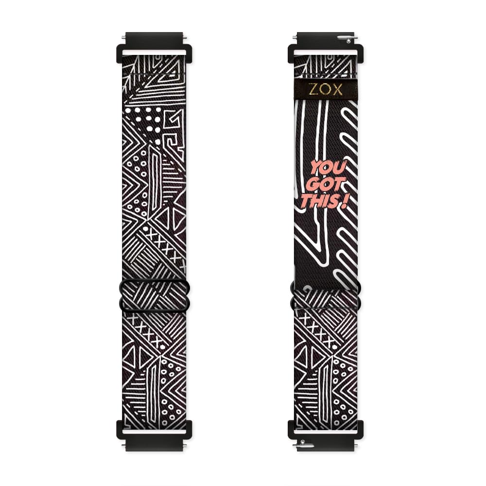 ZOX Android Smart Watch Band – Elastic Band with Motivational Affirmations and Beautiful Artwork – Gifts for Men, Women & Kids