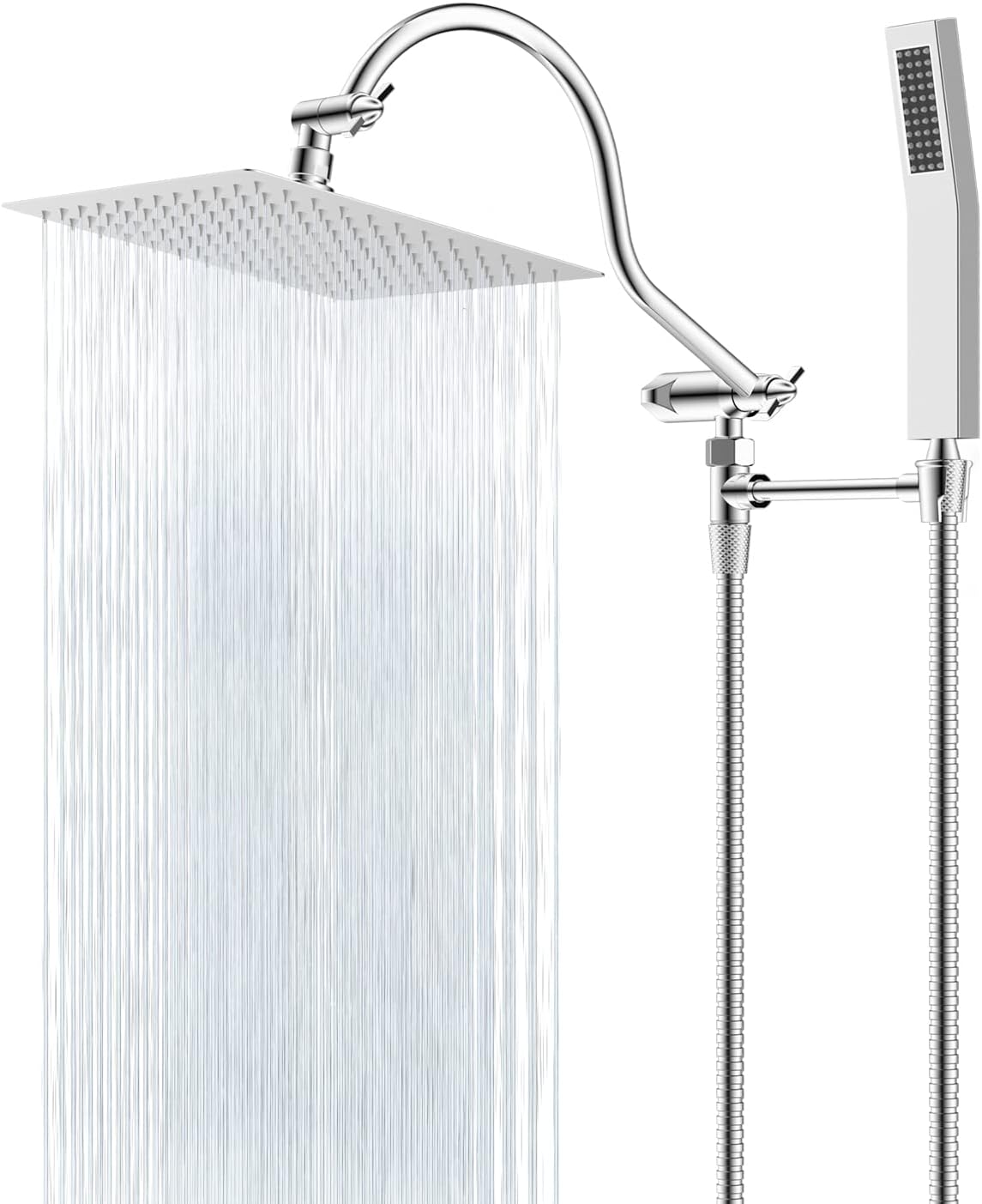 Hibbent All Metal Shower Head, 10'' High Pressure Rainfall Shower Head