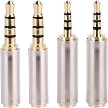 4pcs 2.5mm to 3.5mm & 3.5mm to 2.5mm Stereo/Mono Audio Adapters, Male-to-Female Stereo Audio Converter Jack Adapter for Headphones Smartphones Tablets Mic Television