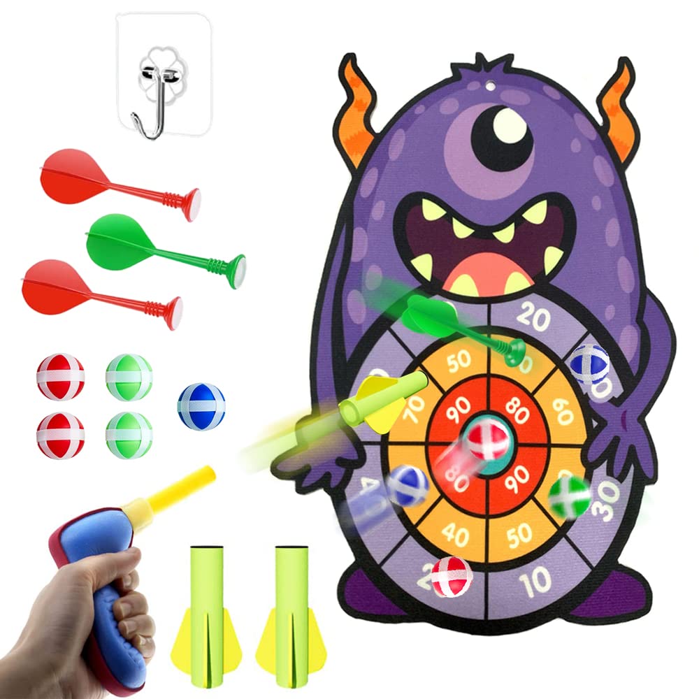 Tassino Shooting Dart Game for Kids Cartoon Target Toy Sets, Fabric Dart Board, Children’s Indoor Outdoor Sport Game Toys Gifts (Monster) Toy Review India (Iknoor World )
