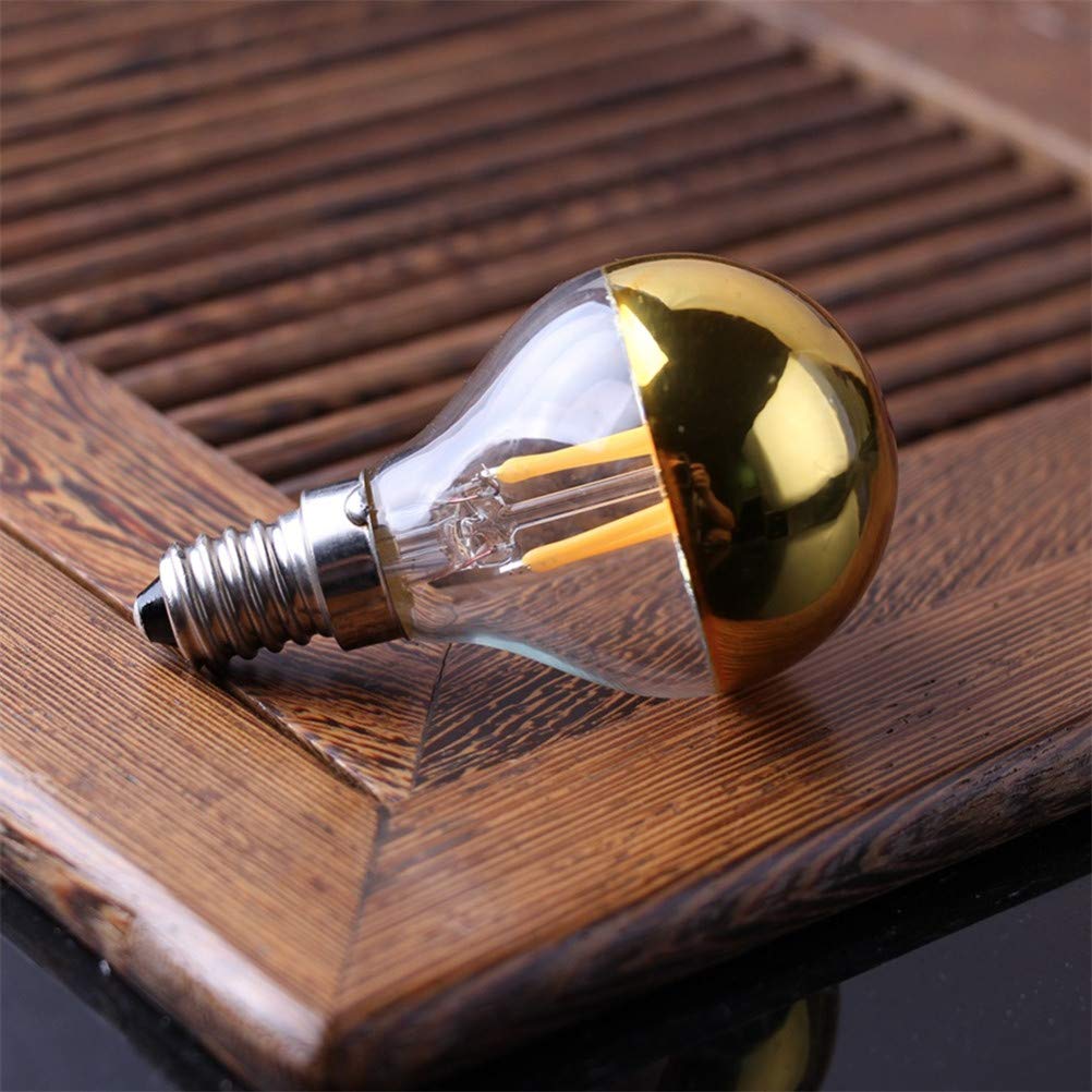 Oro Specchio Bubble G45 del globo della luce del filamento della lampadina LED, 4W / E14 bianco caldo 2700K LED Illuminazione decorativa, Per la casa lampadina dimmerabile,10pcs