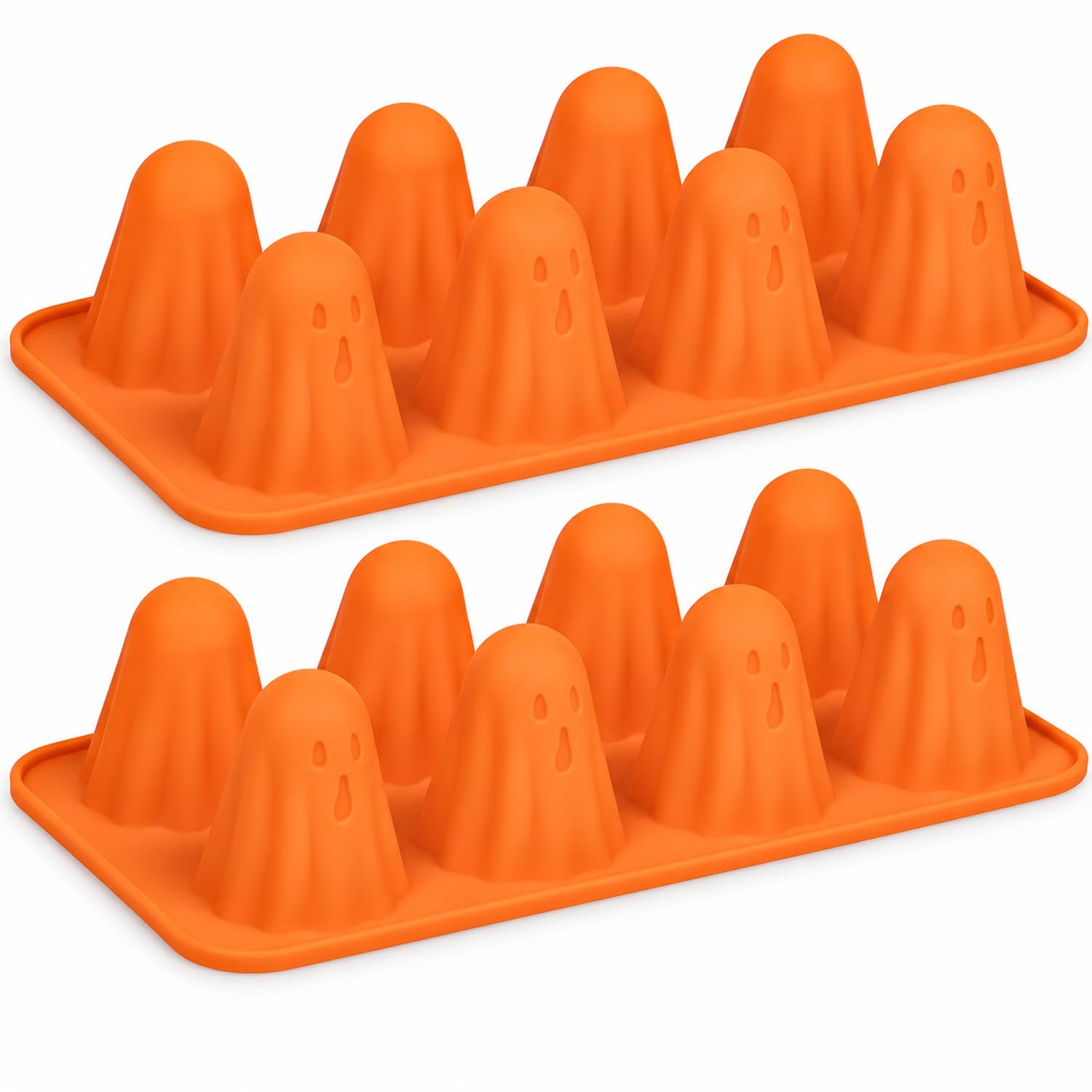 YXHZVON 2 Halloween Ghost Chocolate Silicone Mould Candy Jelly Fondant Mold