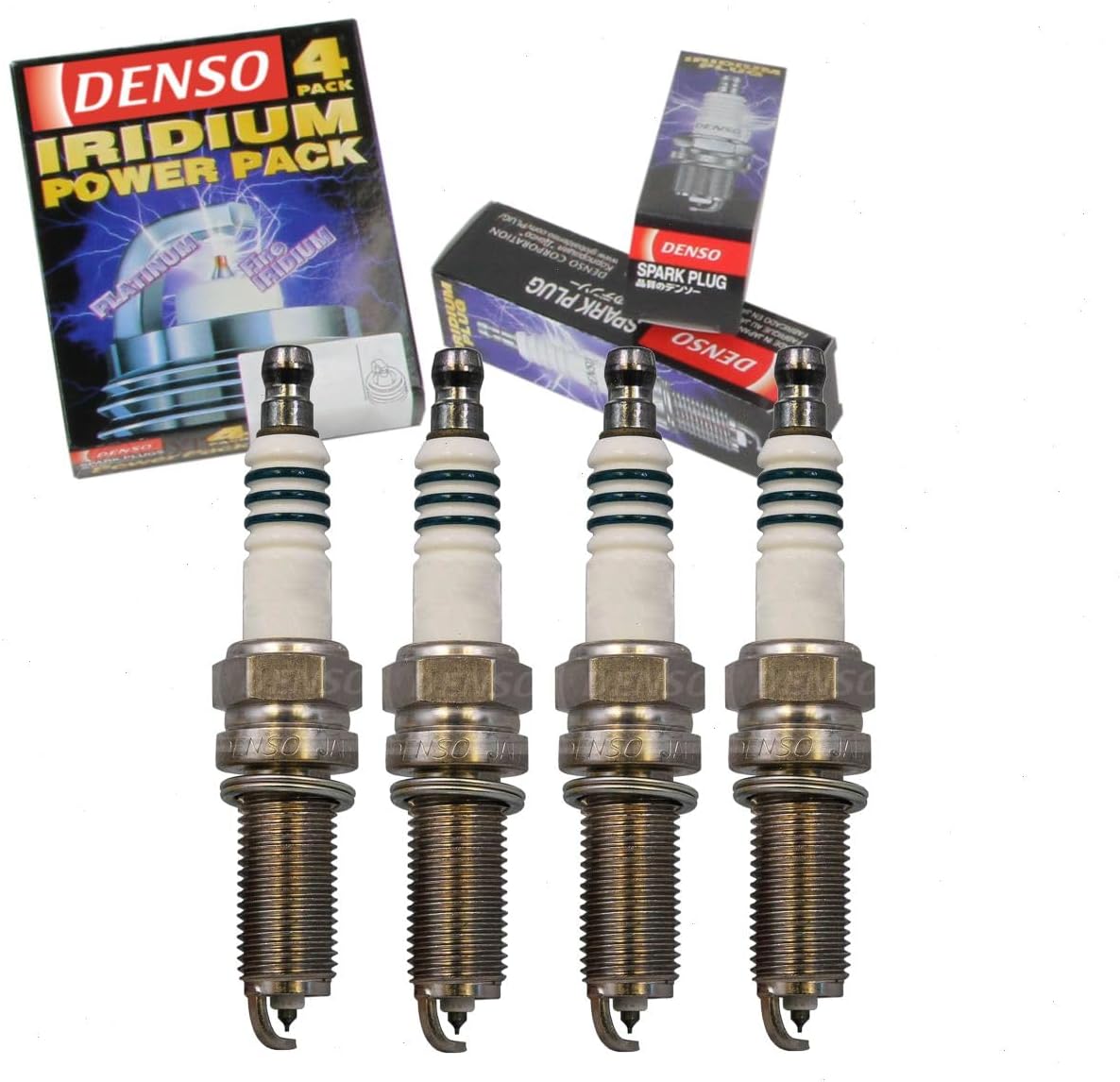 4 pc DENSO Iridium Power Spark Plugs compatible with Honda CR-V 2.4L L4 2010-2014