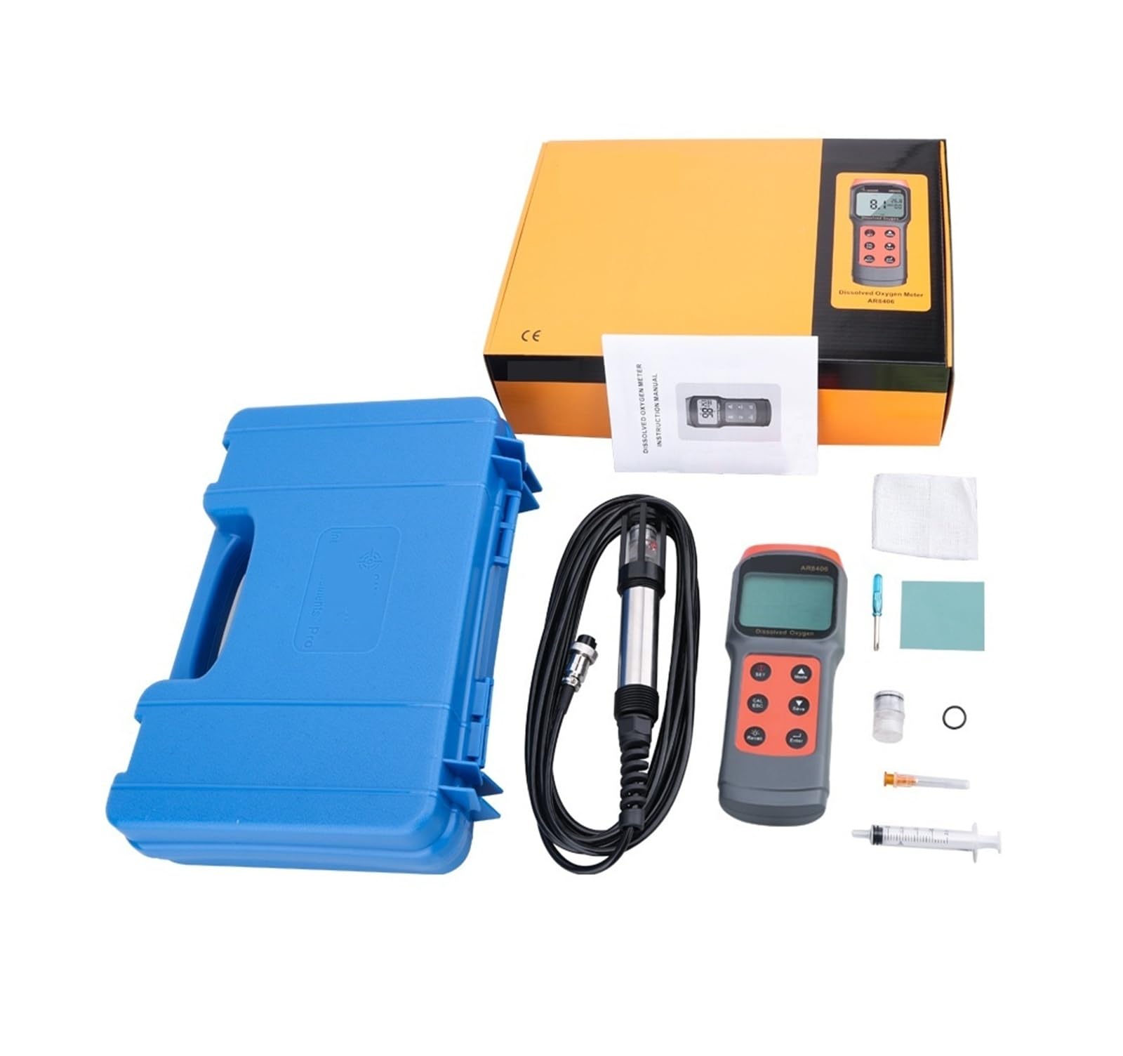 KOSBO Medidor Digital de oxígeno disuelto, comprobador de Calidad del Agua, medidor de DO, Rango de medición de 0 a 30 MG/L, Detector de Contenido de oxígeno