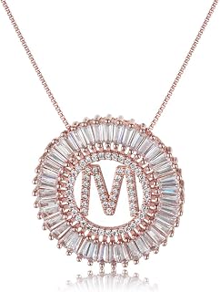 COTTVOTT A-Z Alphabet Pendant Necklaces Charms Women Initial Letter Chain Necklace 4 Colors