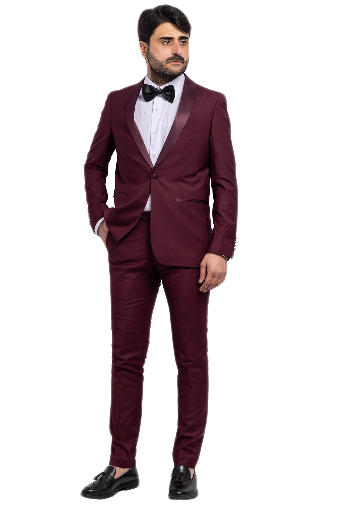 Smoking Uomo Sartoriale Completo Elegante Vestito Casual Cerimonia VEQUE