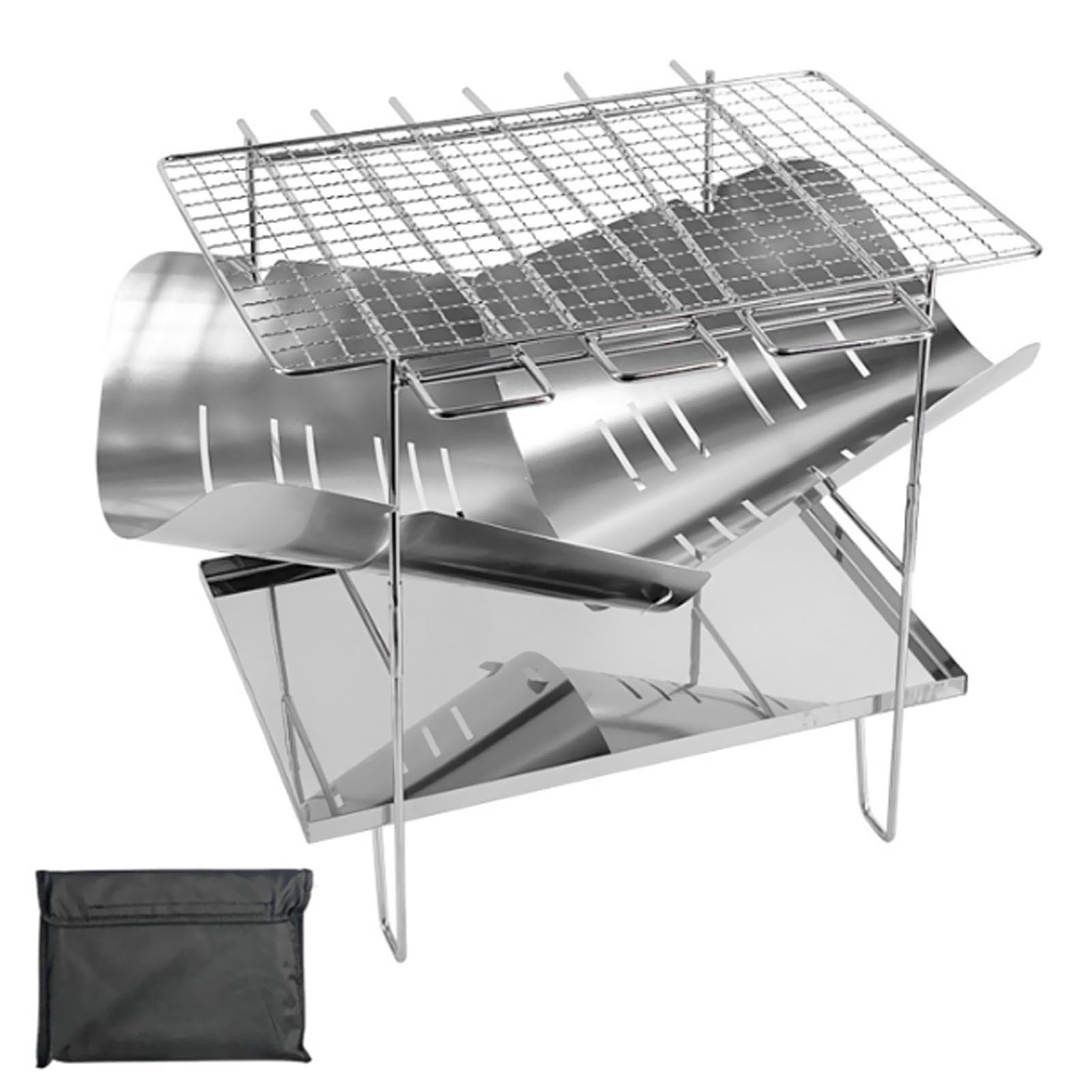 DAYONG Outdoor Barbecue Grill, Portable Stainless Steel BBQ Bracket