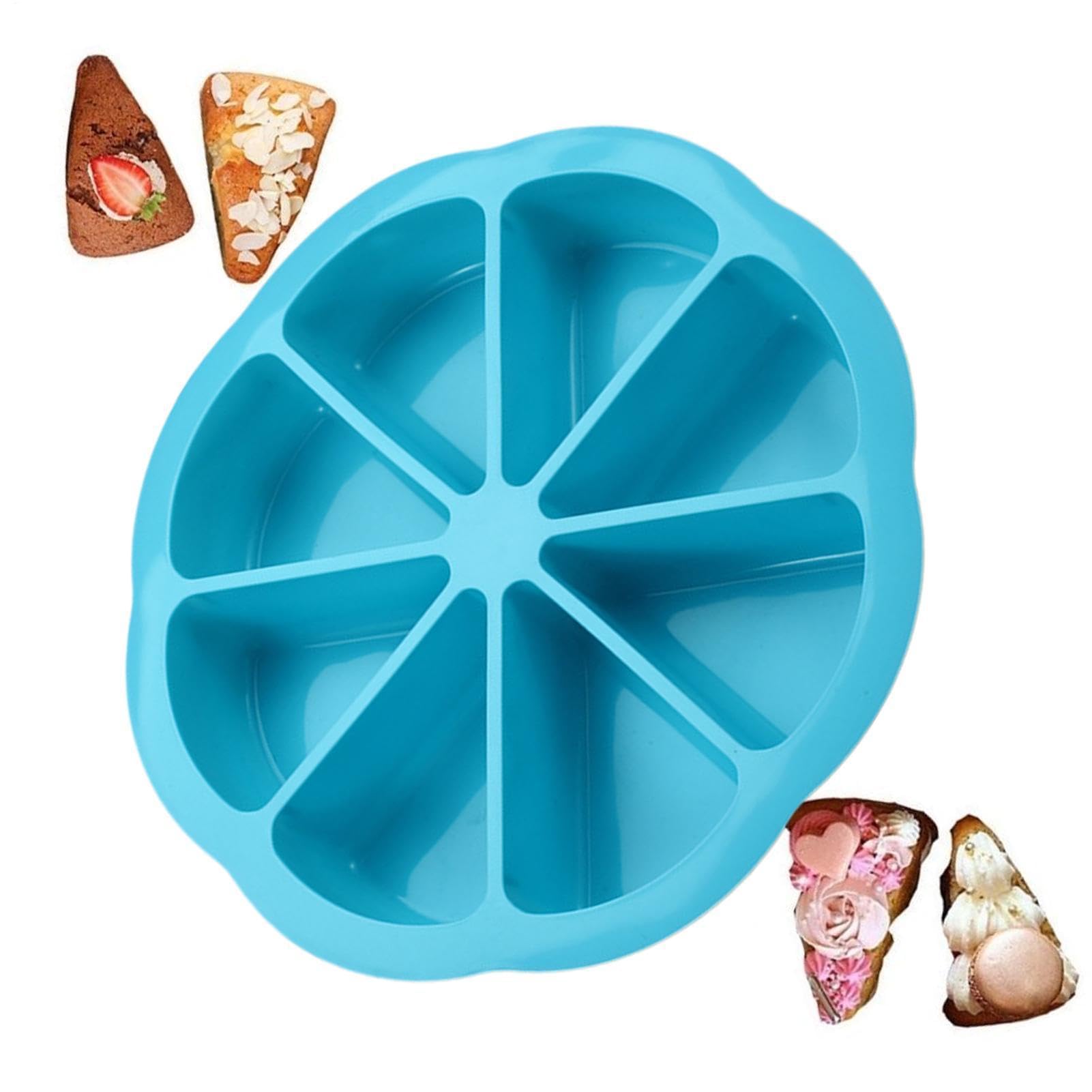 Stampo triangolare antiaderente per pizza e torte, 8 cavità, in silicone, per cioccolato, brownies, focaccine e sapone, strumento da cucina fai da te