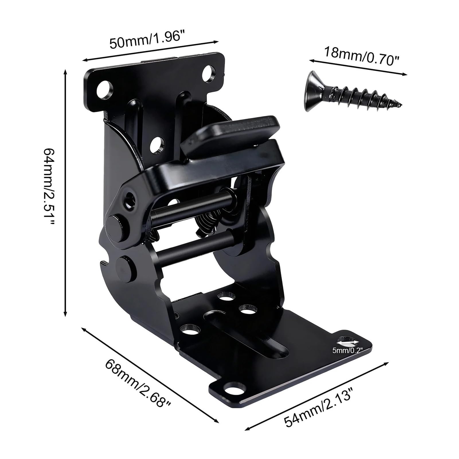 Cerniere Pieghevoli Autobloccanti A 180° Ispessite 4 Pezzi | Struttura Solida E Ispessita, Cerniere Autobloccanti A 180° For Tavoli E Sgabelli(8PC silver)
