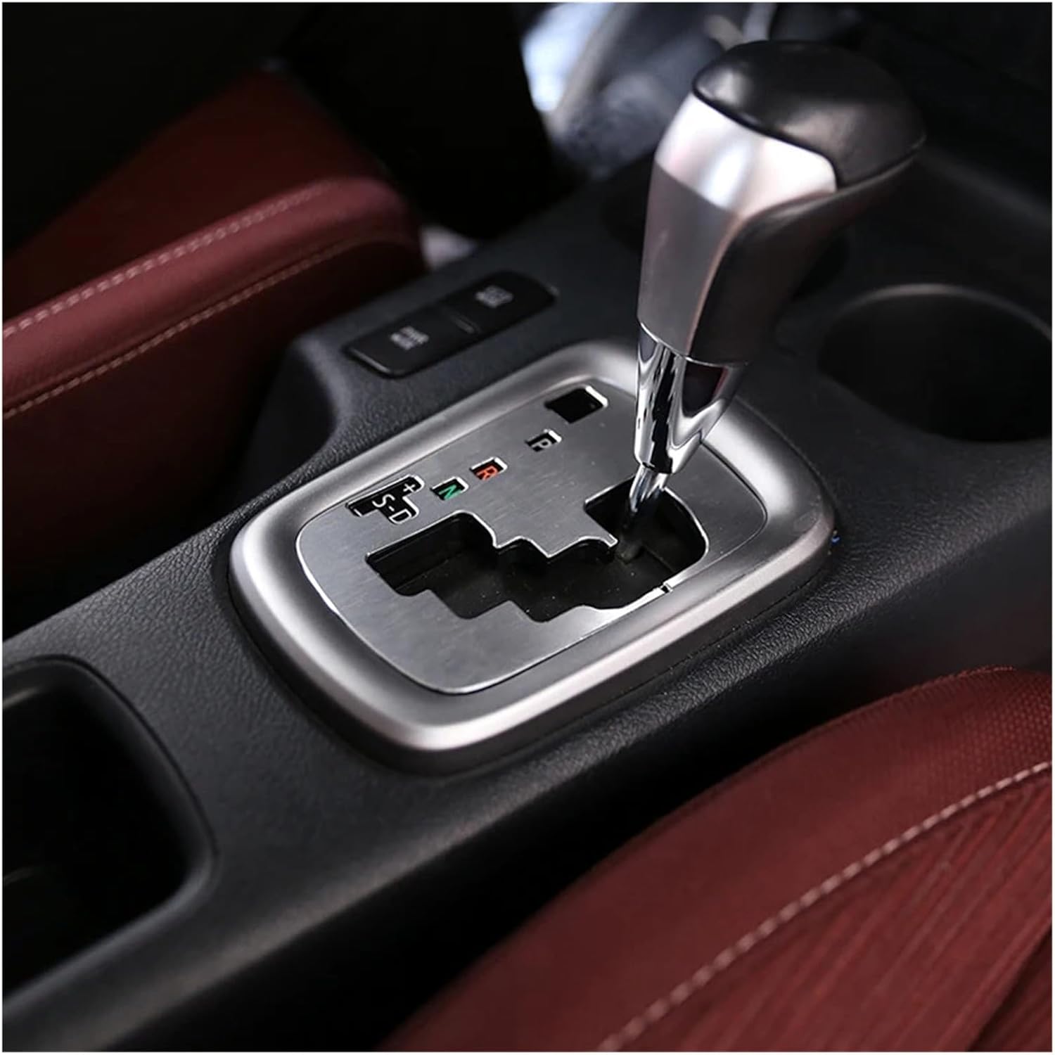 Compatible with Toyota Hilux 2015-2020 Aluminum Alloy Car Gearbox Shift Display Panel Decoration Stickers Interior Accessories