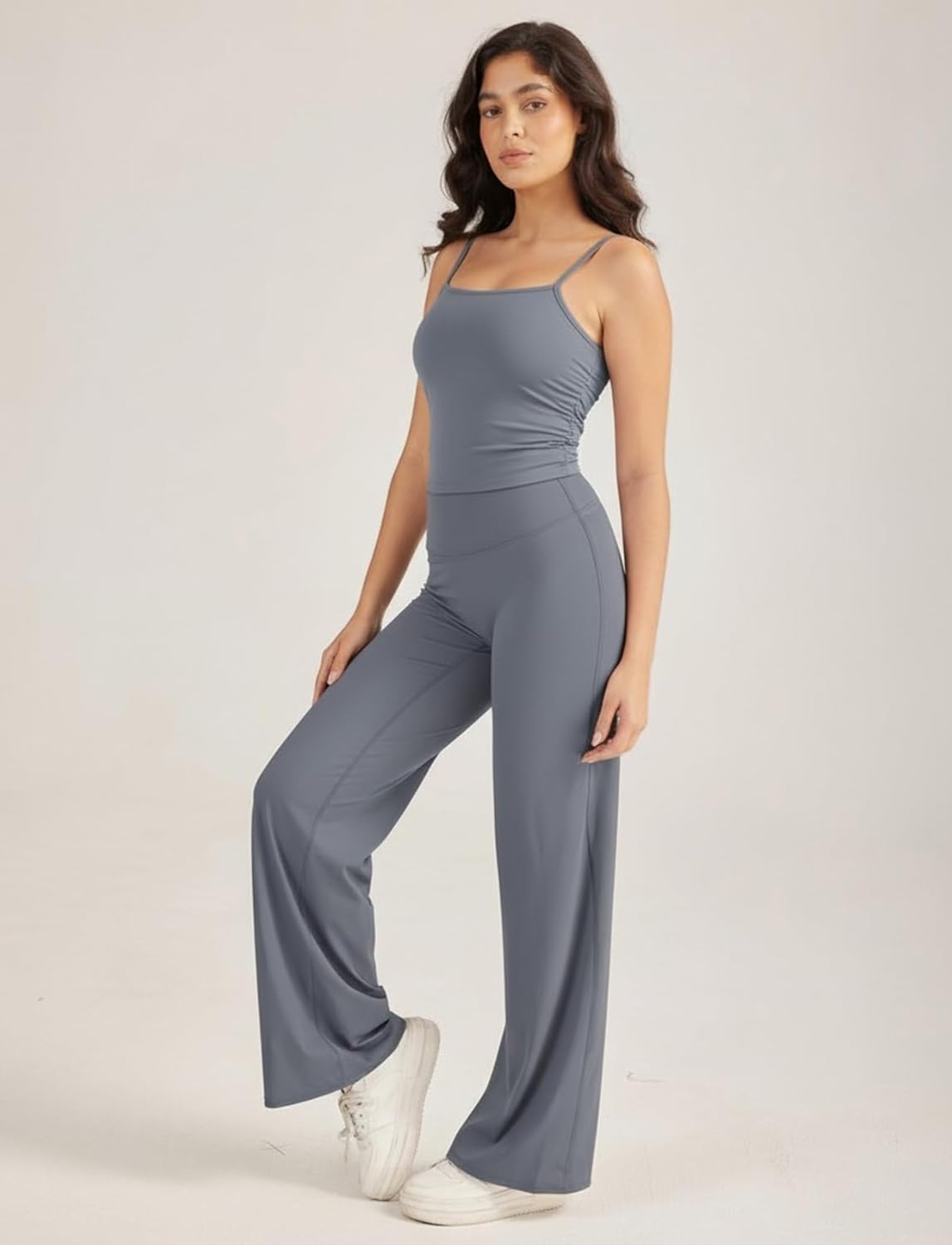 Straight Leg Yoga Pants for Women Wide Leg High Waist Stretch Soft Flared Workout Leggings - Image 3