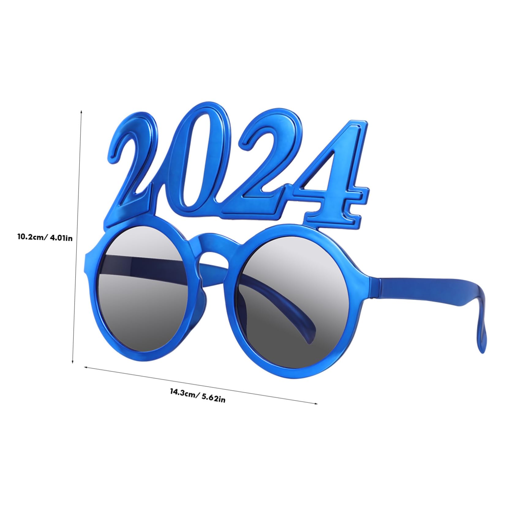 COLLBATH 4Pcs Year Party Fun Glasses Plastic Eyeglasses for Photo Props and Dancing at Celebrations