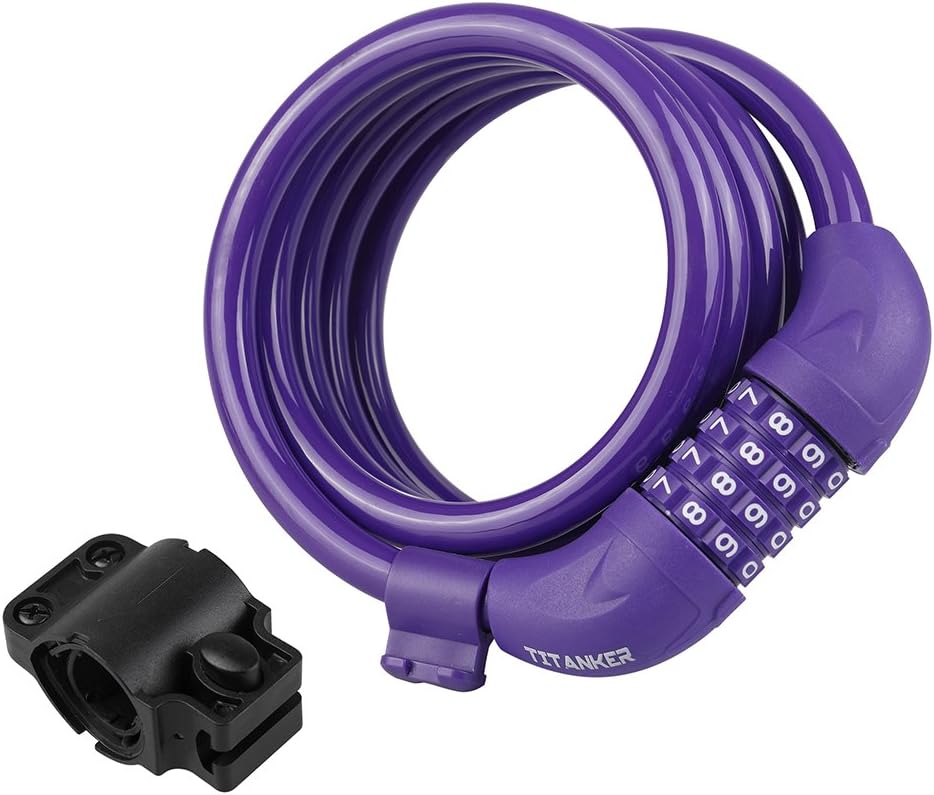 Titanker Bike Lock Cable, 6Feet Bike Cable Basic Self