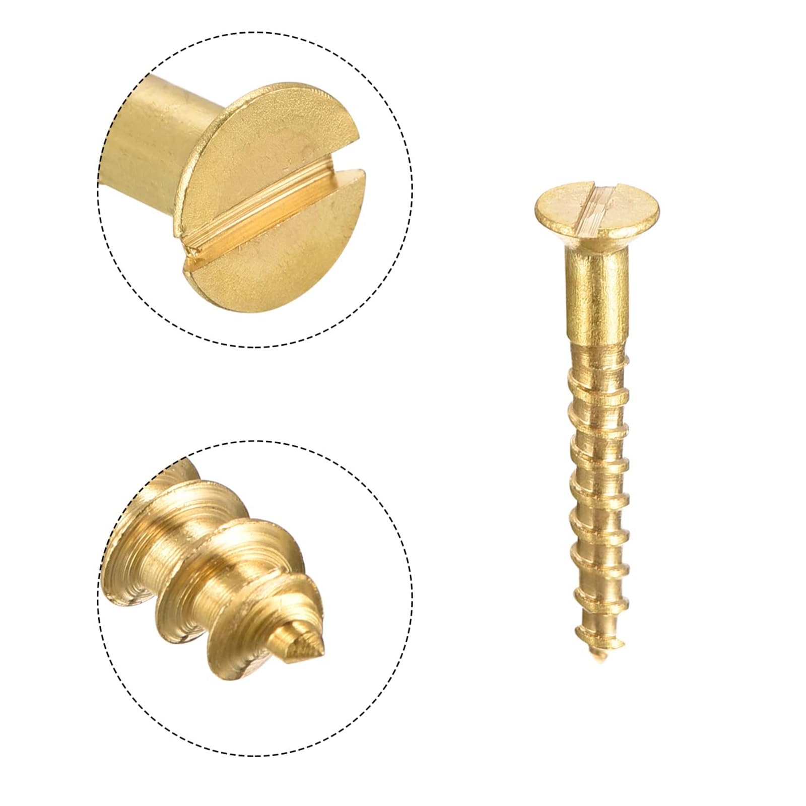 TA-VIGOR 100Pcs Self Tapping Screws, M1.6 Slotted Flat Head Screw, 12mm Round Head Slotted Tapping Screws - Image 4
