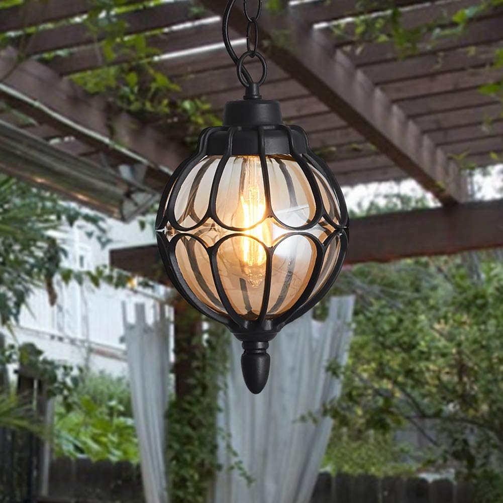 🔥 Flаѕh Sаlе IJ INJUICY Outdoor Hanging Lamp Lantern, Waterproof Pendant Lighting Fixture in Painted Metal with Glass Globe, Exterior Ceiling Light for Porch, Entryway,Restaurant 9.1 (Black) Uр Tо 40% оƒƒ IJ INJUICY Outdoor Hanging Lamp Lantern, Waterproof Pendant Lighting Fixture in Painted Metal with Glass Globe, Exterior Ceiling Light for Porch, Entryway,Restaurant 9.1 (Black)