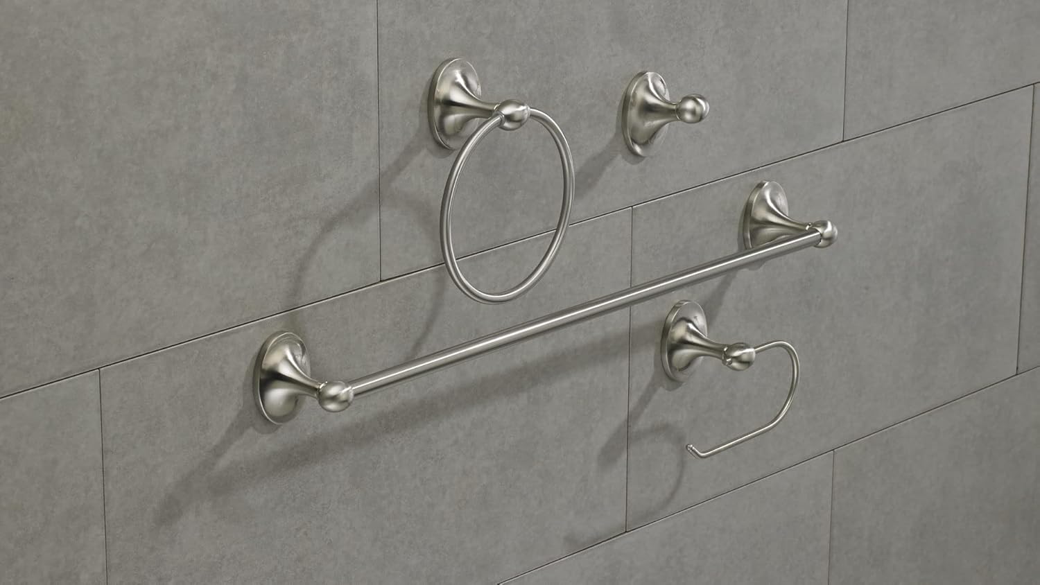 Richelieu Hardware - 52449 - Pack of 4 units - Value Pack - Plaza Collection - Brushed Nickel Finish