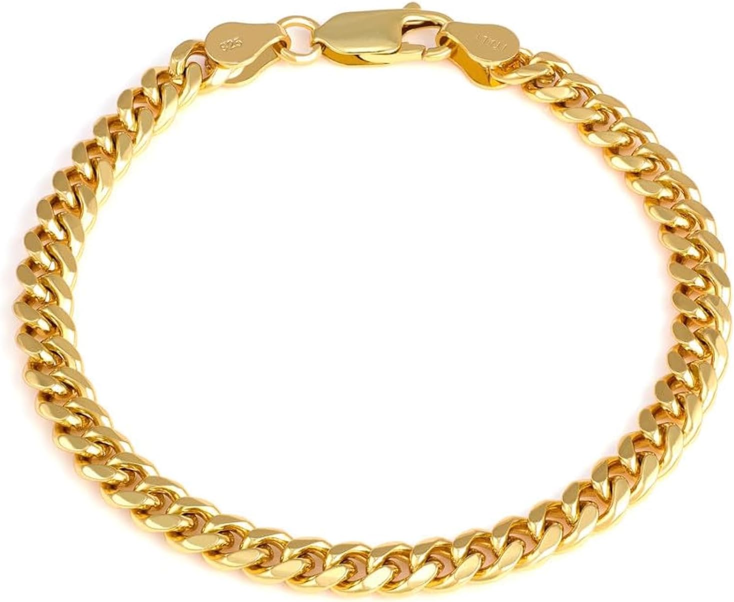 Silver Bracelet for Men 5mm 8mm Diamond-Cut Cuban Link Curb Chain Bracelet for Women 6.5/7/7.5/8/8.5/9 Inch