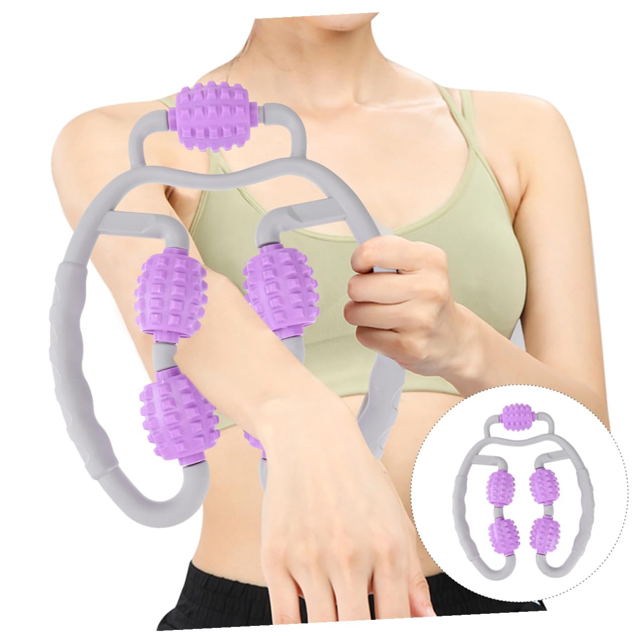 Rodillos De Masaje Para Piernas 2 Piezas, Portátil y Profesional, Espuma Dura, Masajeador Para Aliviar Tensión Muscular En Casa y Gimnasio, Relajación y Recuperación Muscular