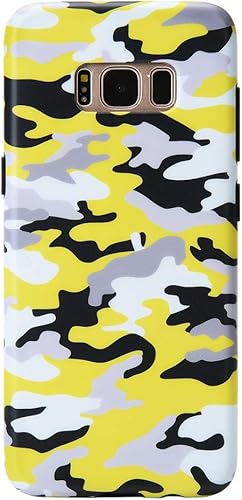 VELVET CAVIAR Funda compatible con Samsung Galaxy S8 Camo para niñas y mujeres, bonitas fundas protectoras para teléfonos (camuflaje amarillo)