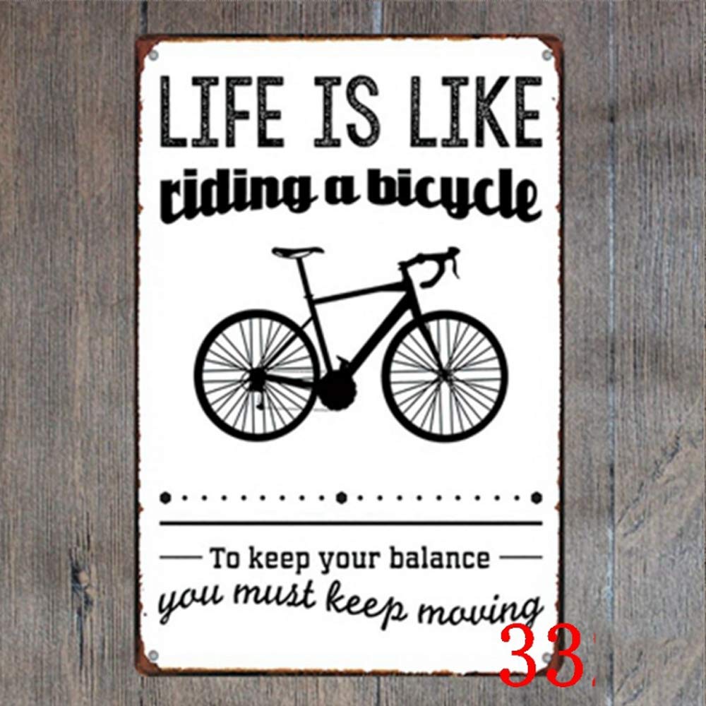 Life is Going to Be Good, You Must Constantly Maintain Balance, Inspire Tin Metal Wall Art Sign, Original Design Thick Tinplate Wall Decor for Livingroom/Bedroom/Man Cave/Garage