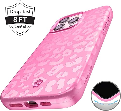 Miniatura 5 de Velvet Caviar Funda diseñada para iPhone 15 PRO, estampado de leopardo rosa, a prueba de golpes de 8 pies, compatible con MagSafe (leopardo rosa
