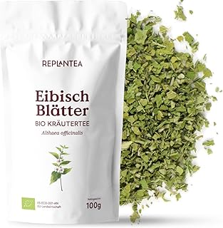 Eibischblätter BIO lose 100g | Echte Eibisch-Blätter geschnitten | Vegan & Naturrein | Unterstützt Atemwege & Schleimhäute |