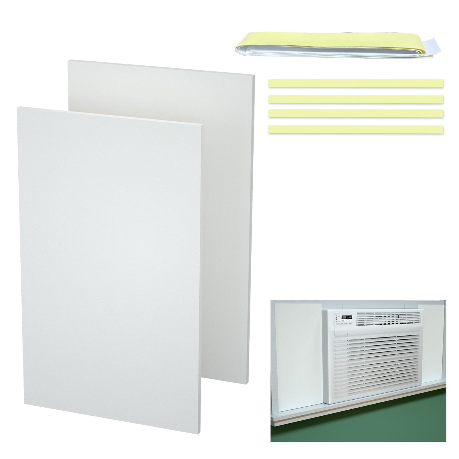 Photo 1 of Window Air Conditioner,Side Insulated Foam Panel, Summer/Winter Heat and Draft Insulating,Simple Set Panels Window Seal Thickness 0.8IN EVA2026