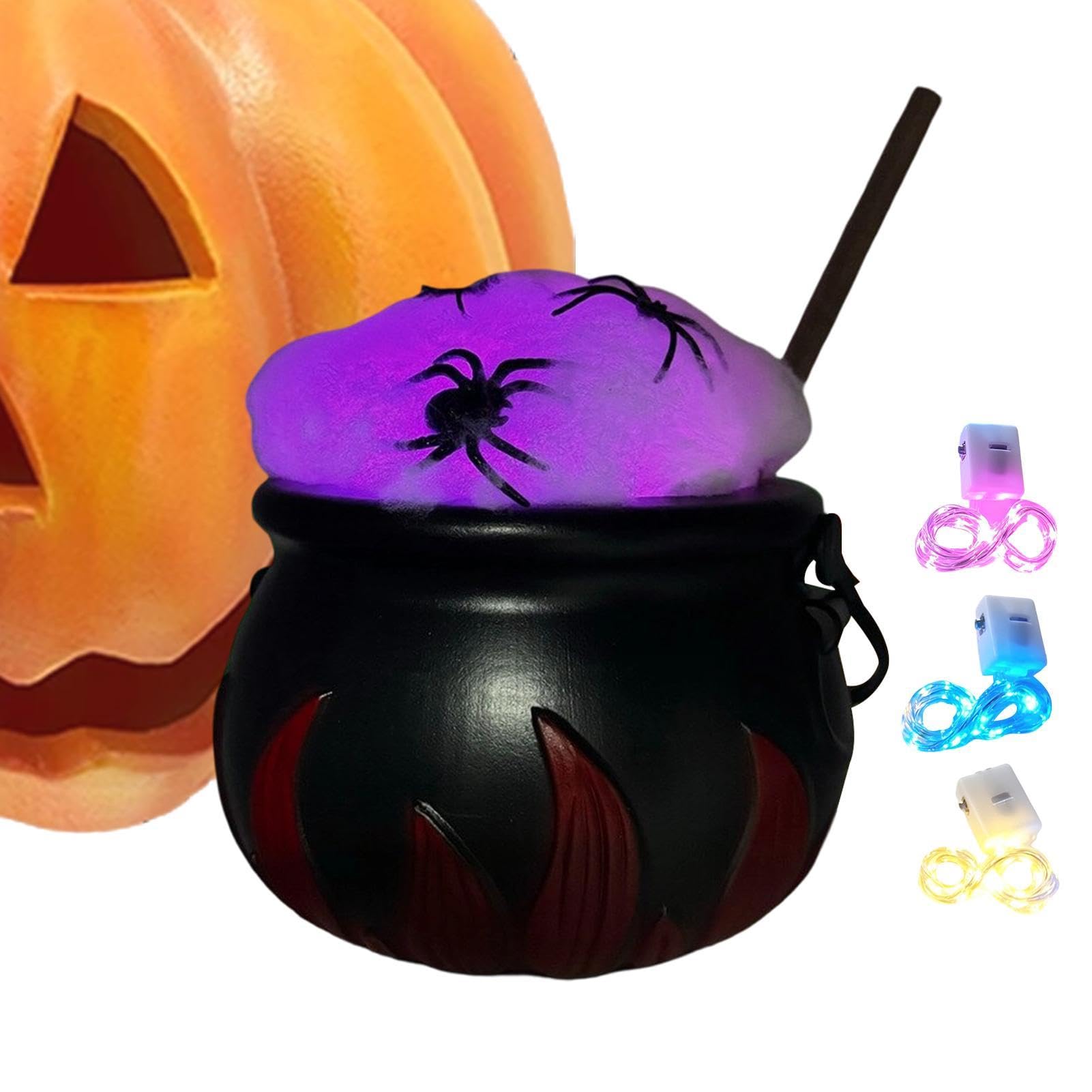 Caldero negro Halloween favores y recuerdos iluminados para regalar a adolescentes