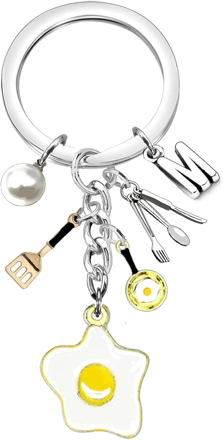 Chef-Themed Keychain - Silver - Chef Tools - Unisex Adult, Womens - Cooking Lovers - Culinary School Graduation Gift