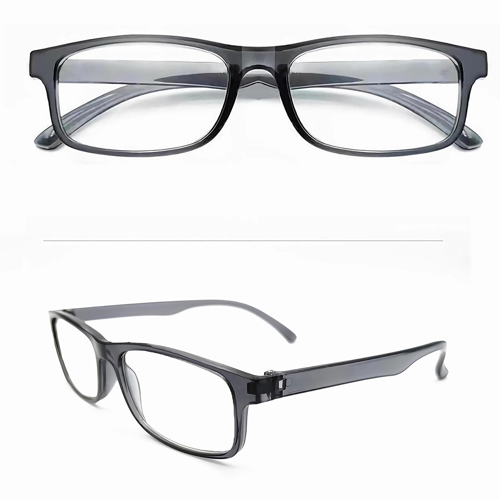 5 Paar Lesebrille, Blaulichtblock, Lesebrille für Damen und Herren, UV-Filter, leichte Brille (drei grau und zwei schwarz, 2,5, multiplier_X), drei Grau