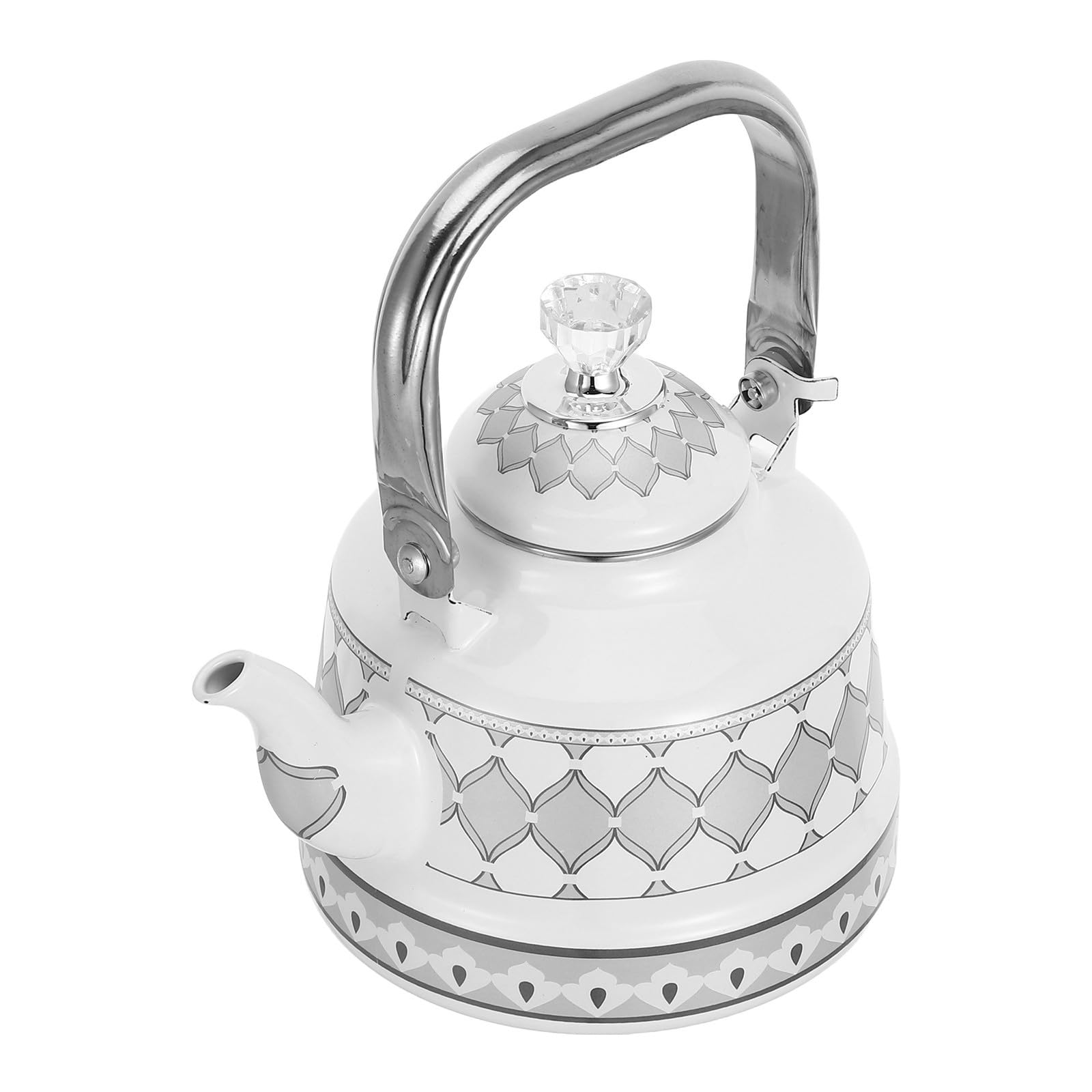 Bouilloire vintage en émail 1,1l pour cuisinière à induction et gaz
