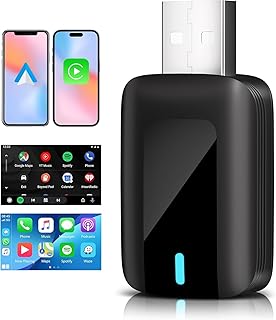 VCARLINKPLAY Wireless CarPlay Adapter for OEM Wired Carplay/android Auto to Wireless Connection Plug and Play Dongle,Keep Original Control 5GHz WiFi Low Latency Fits Cars from 2016+ and iphone IOS