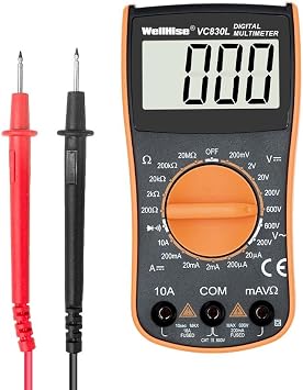 WellHise VC830L Measuring Instrument Multimeter Avometer Large Screen VC A+ Series